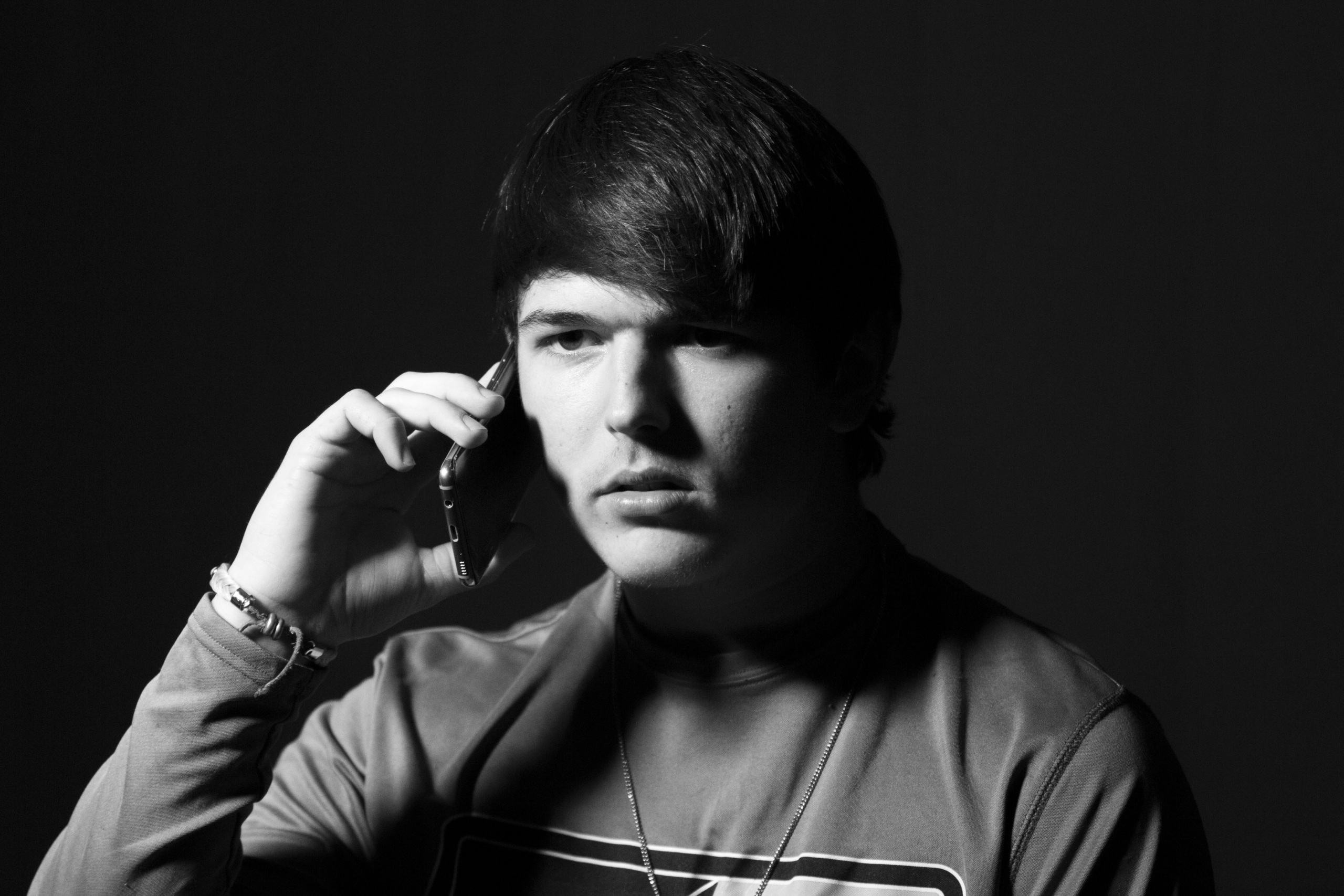 A man talking on the phone