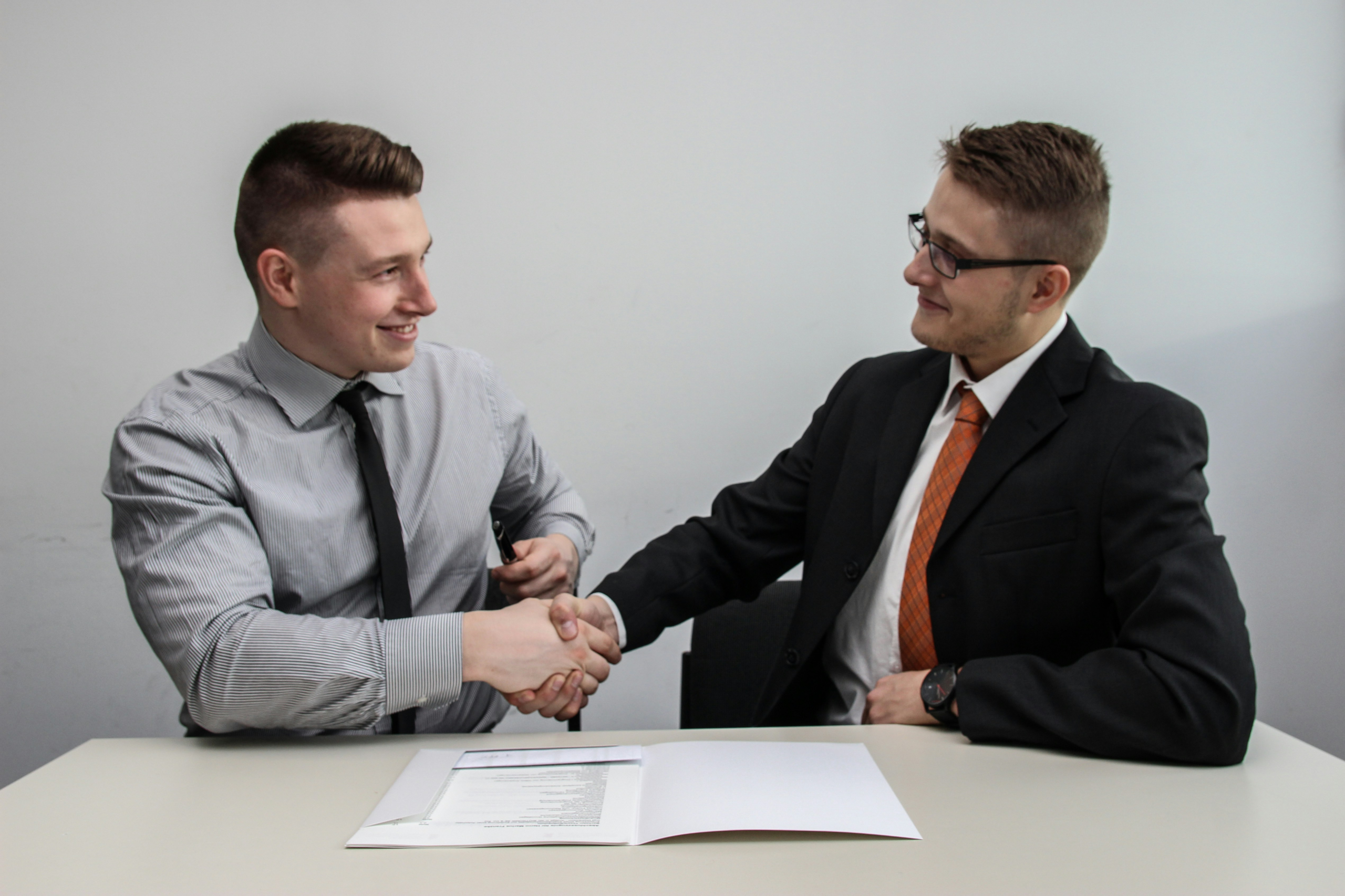 Two people shaking hands