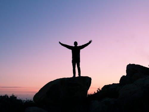 A man standing on a rock