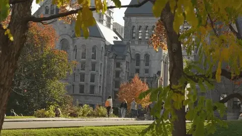 Mcgill university hidden behind trees.