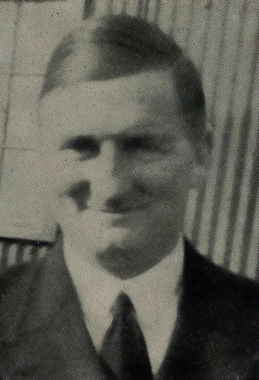 Historic black-and-white portrait of New Zealand poet Denis Glover, a prominent writer, publisher, and influential figure in New Zealand literature.