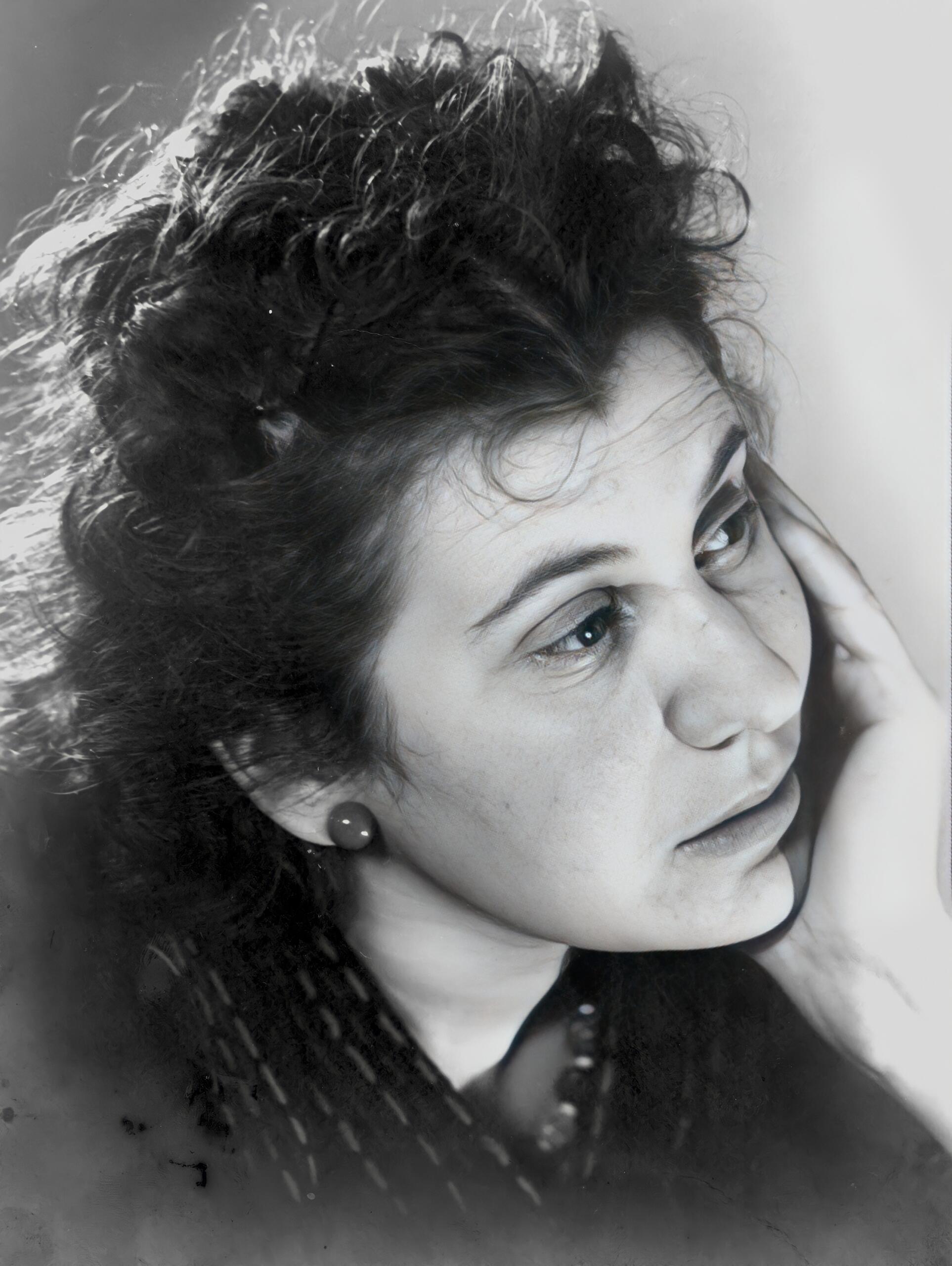 Black-and-white portrait of Etty Hillesum, Dutch Holocaust diarist and author of An Interrupted Life.