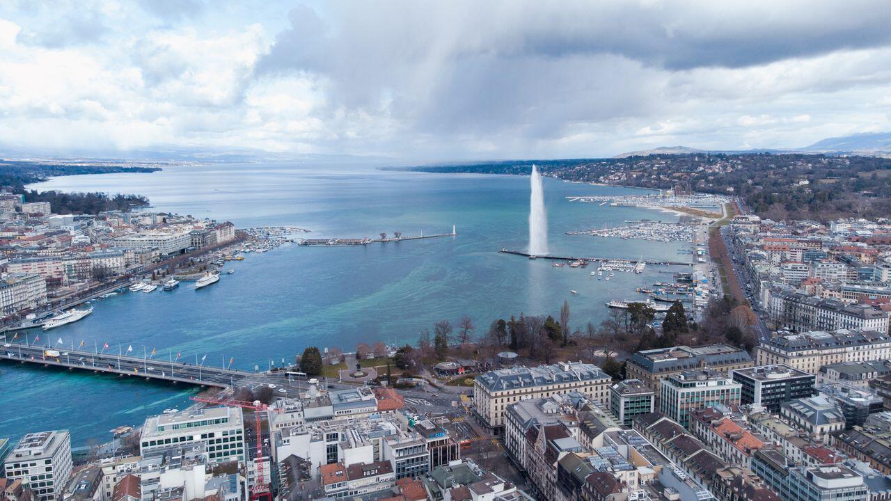 vue sur le lac leman de geneve
