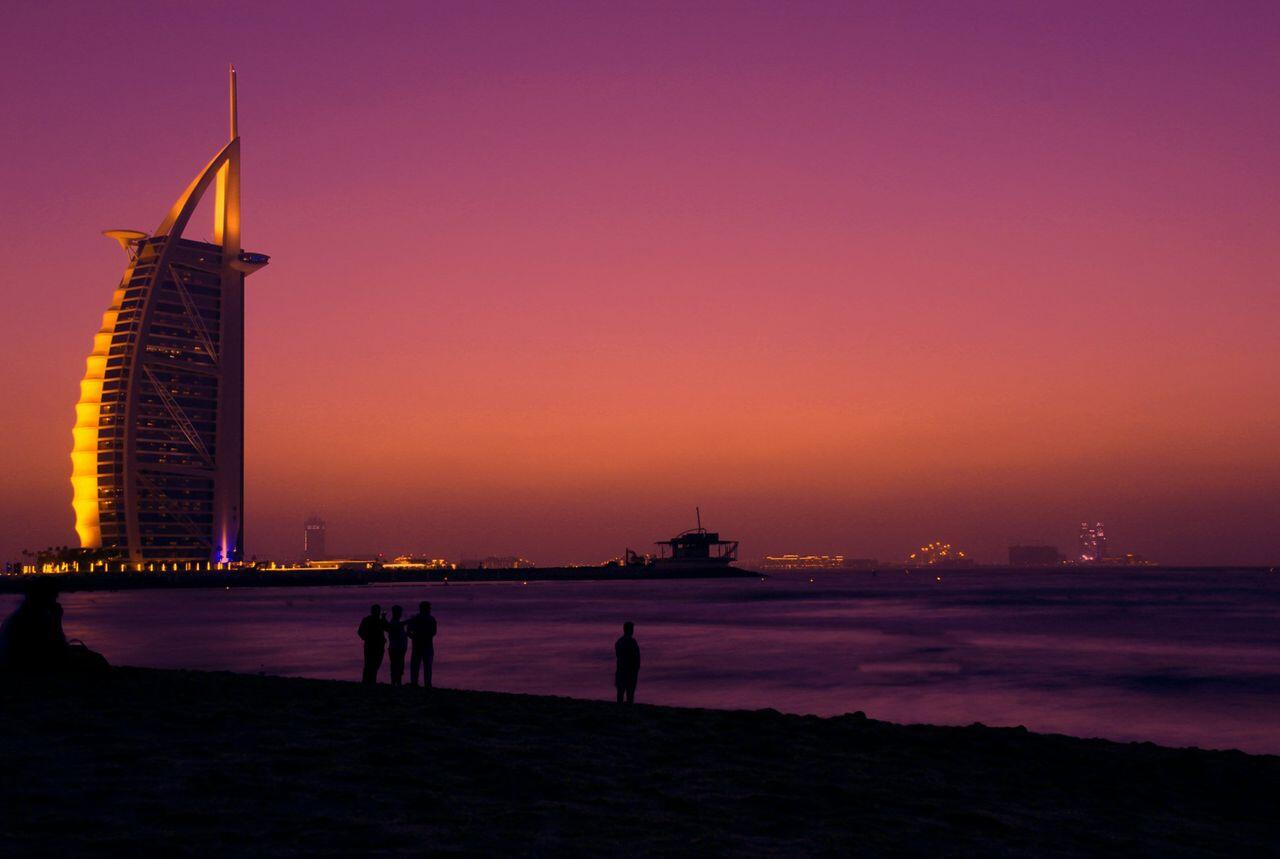 burj khalifa au couche du soleil