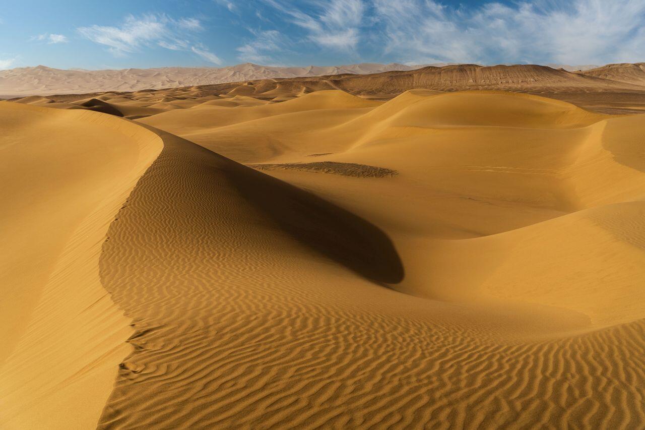 desert sous le ciel bleu