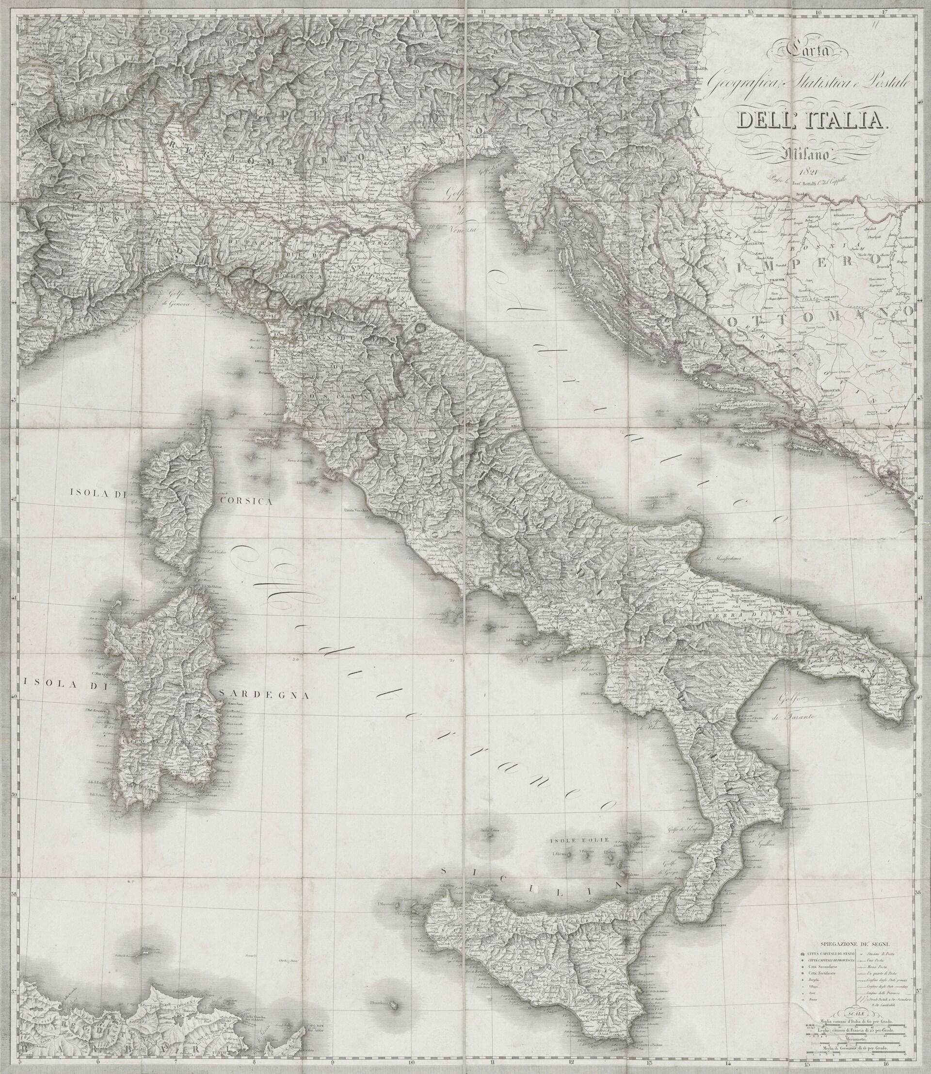 carte de l'Italie