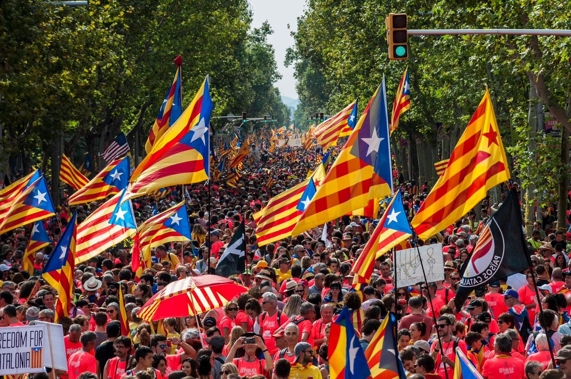 Drapeaux catalans.