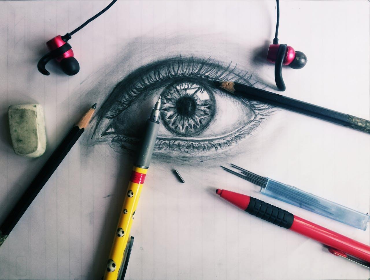 dessin d un magnifique oeil