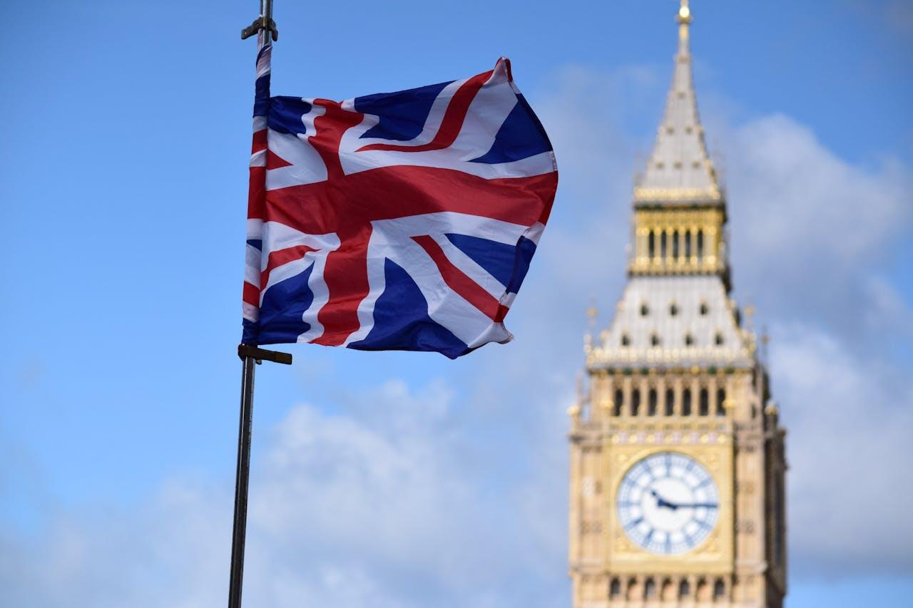 drapeau du royaume uni devant le big ben