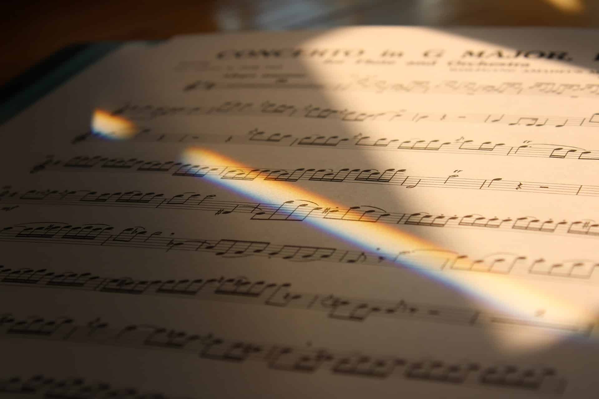 une partition de musique