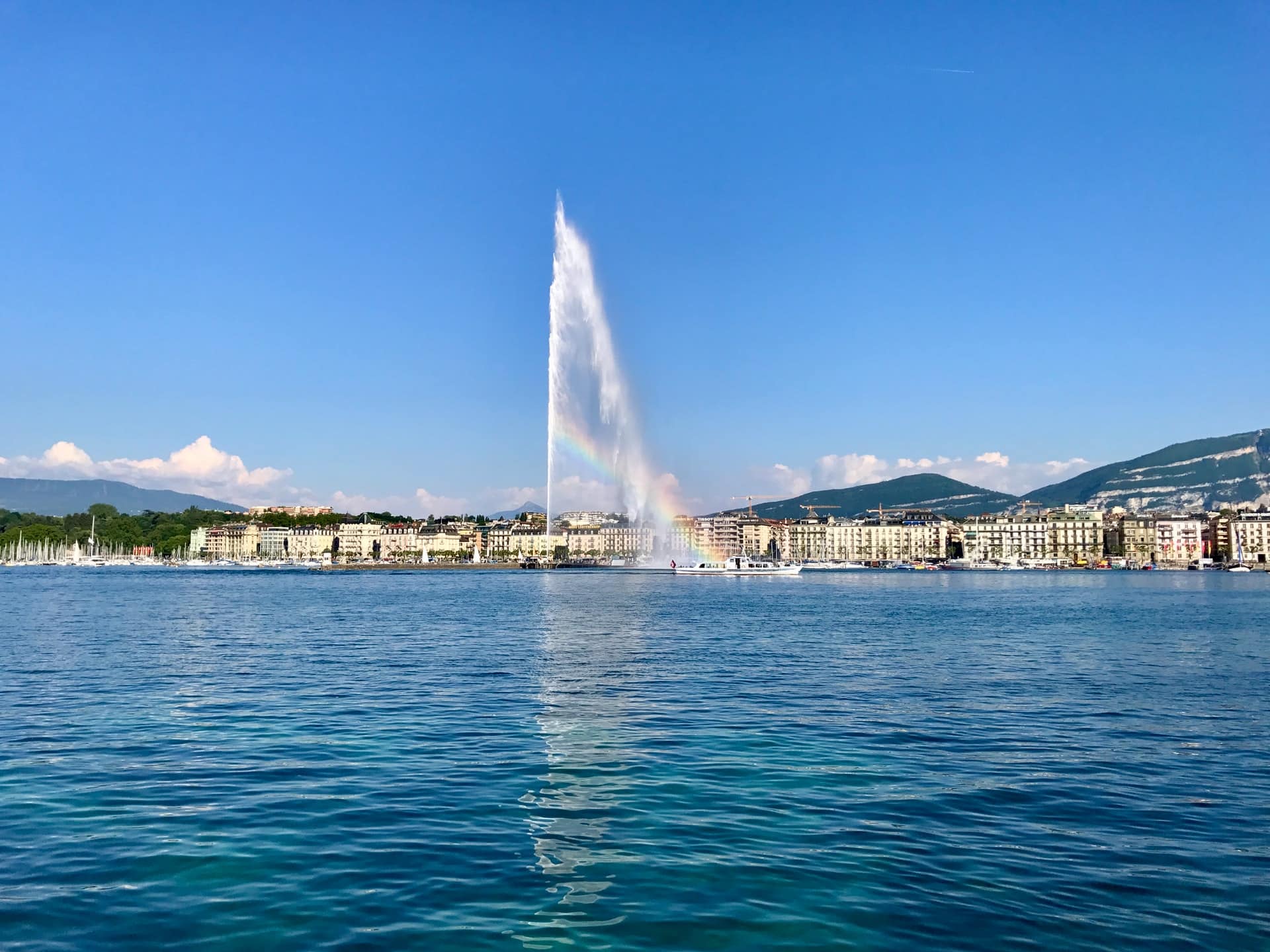 vue sur le lac Léman et Geneve