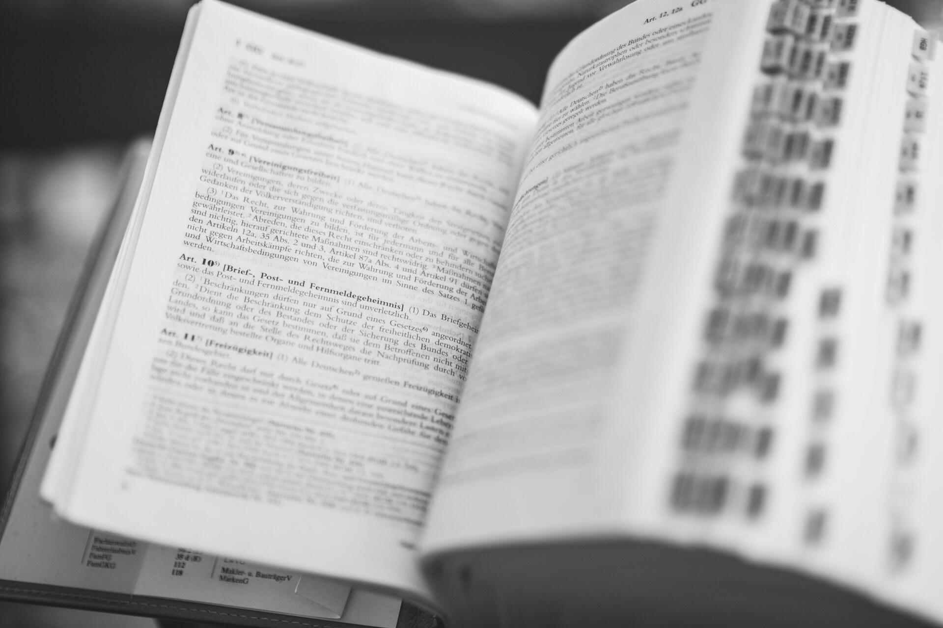 Un dictionnaire en anglais.