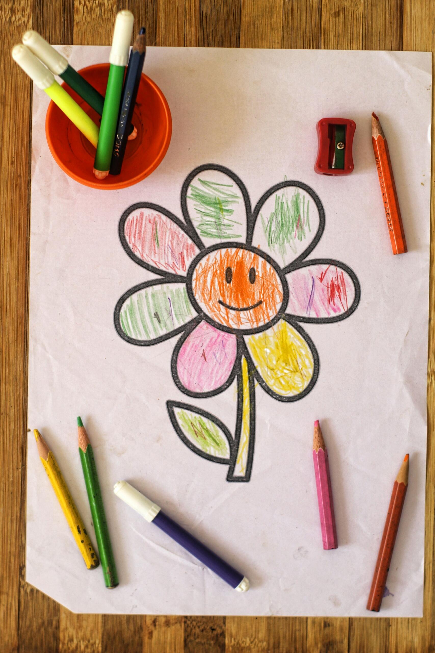 dessin fleur enfant
