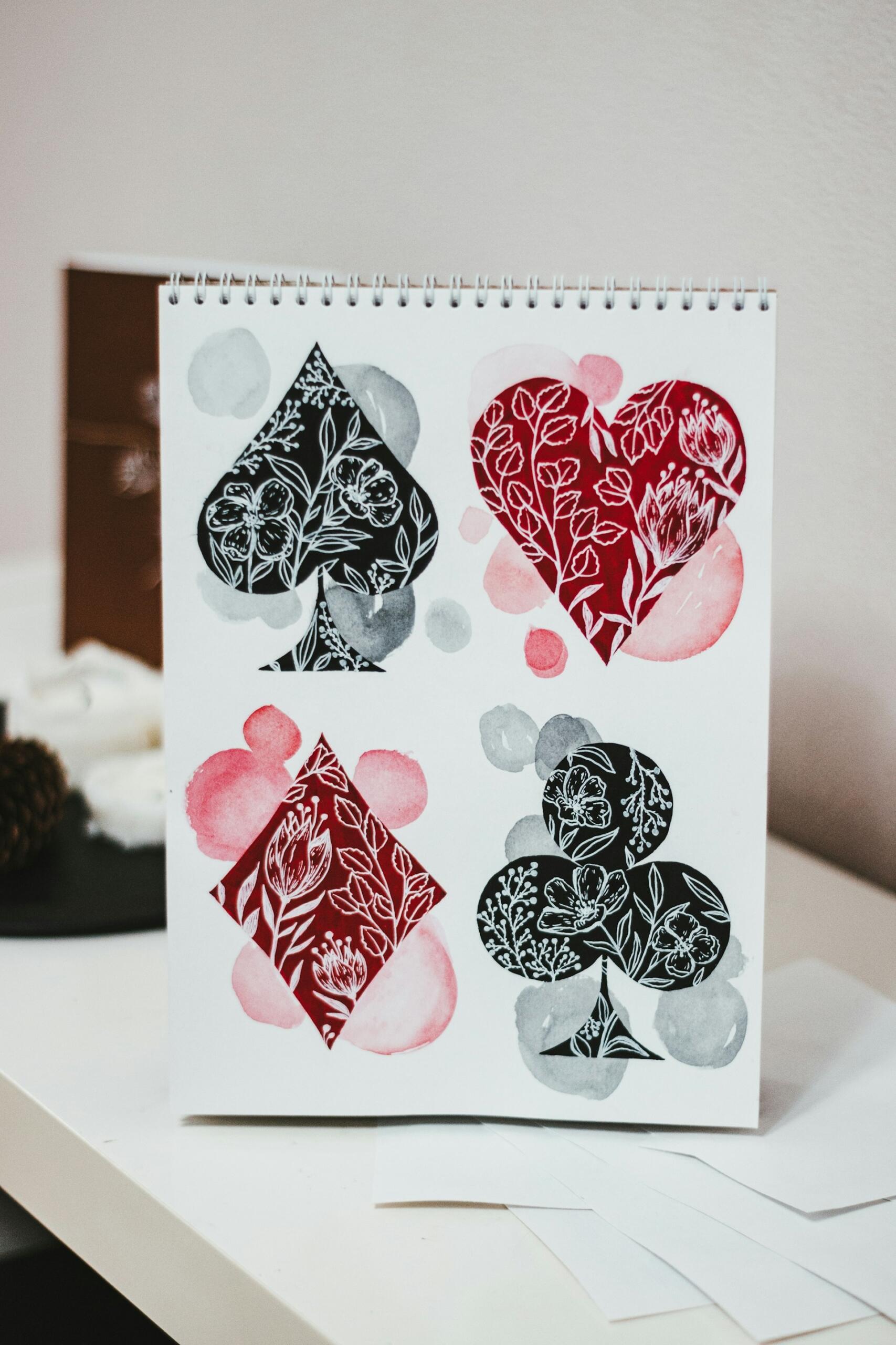 coeur cartes