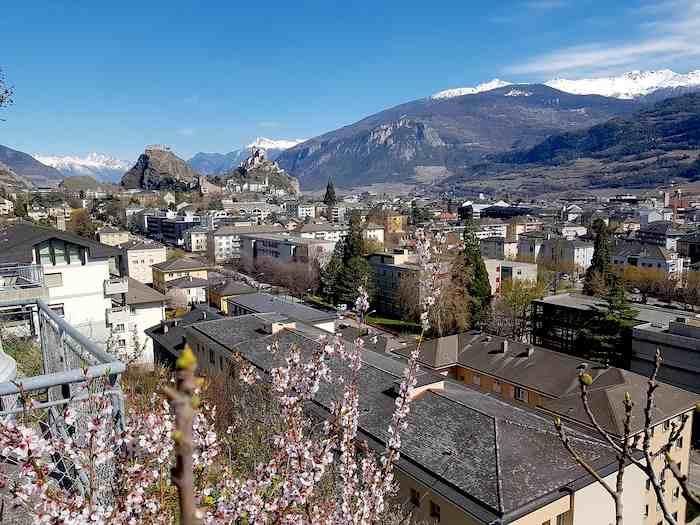 Vue sur Sion et sa vallée