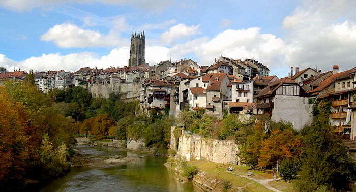 La basse ville de Fribourg