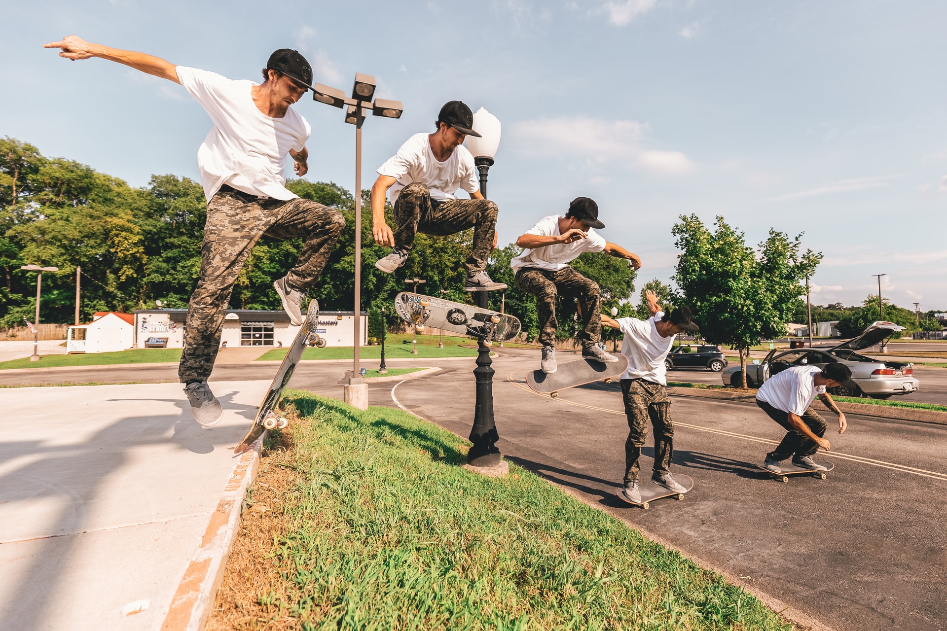 mouvement du skateur découpé
