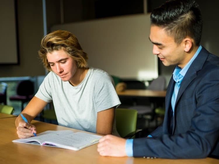 Un prof et son élève