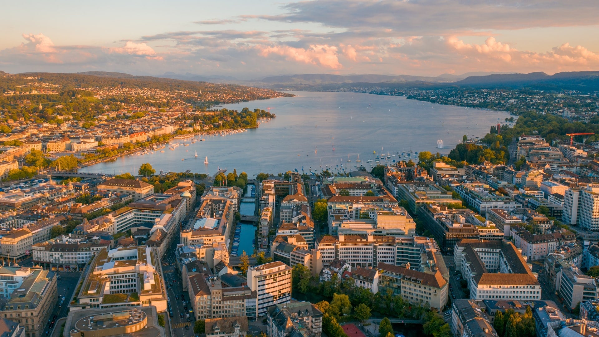 vue aérienne de la ville de Zurich