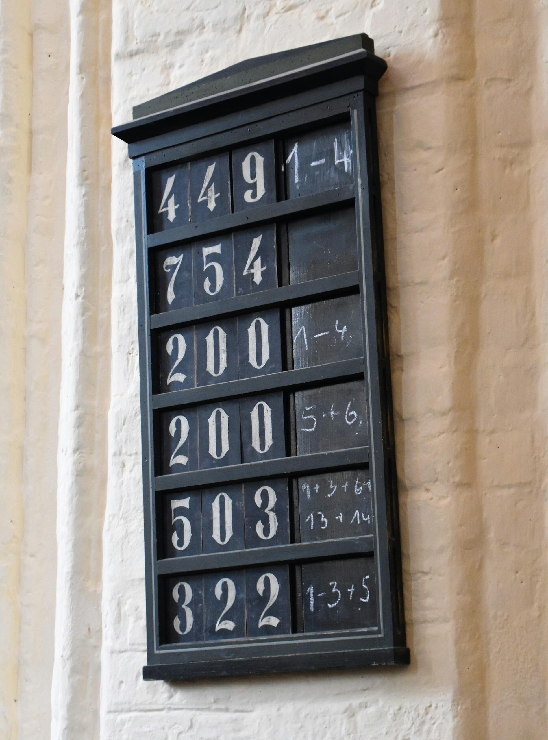 liste de nombres