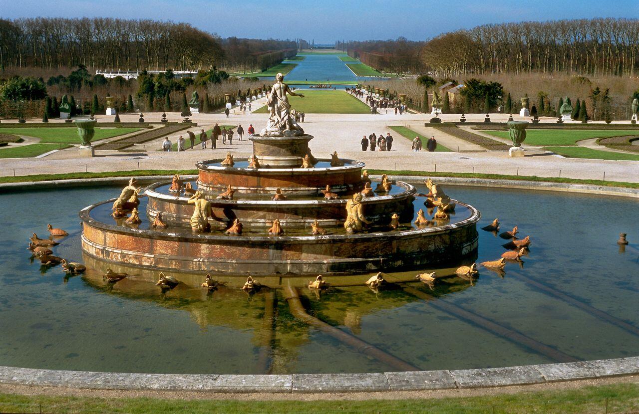 vue du jardin de versailles
