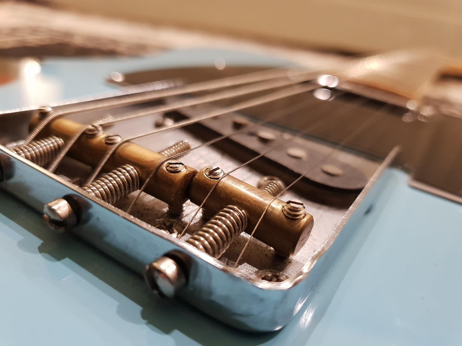 cordes de guitare vues de haut