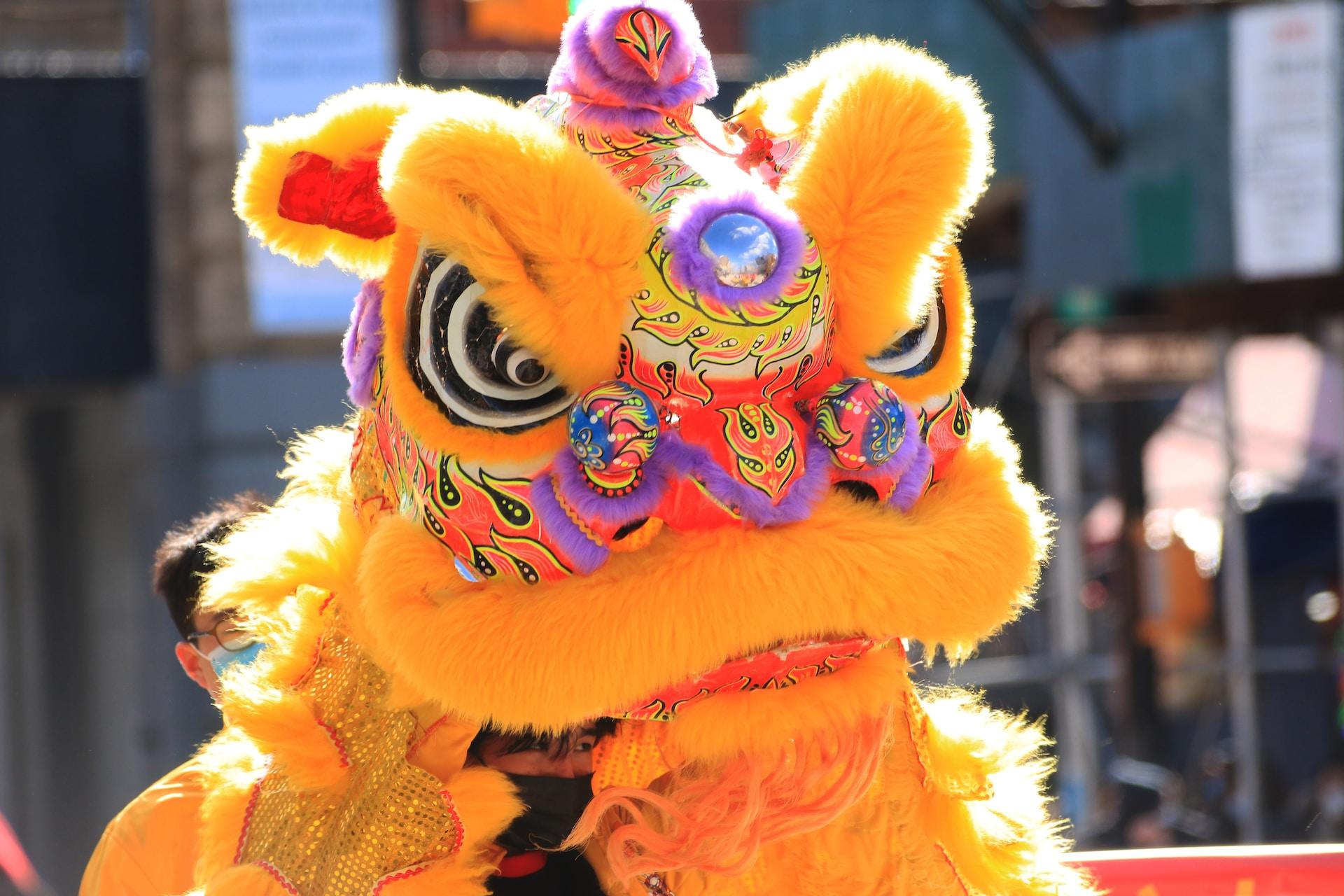 costume d'animal le lion chinois