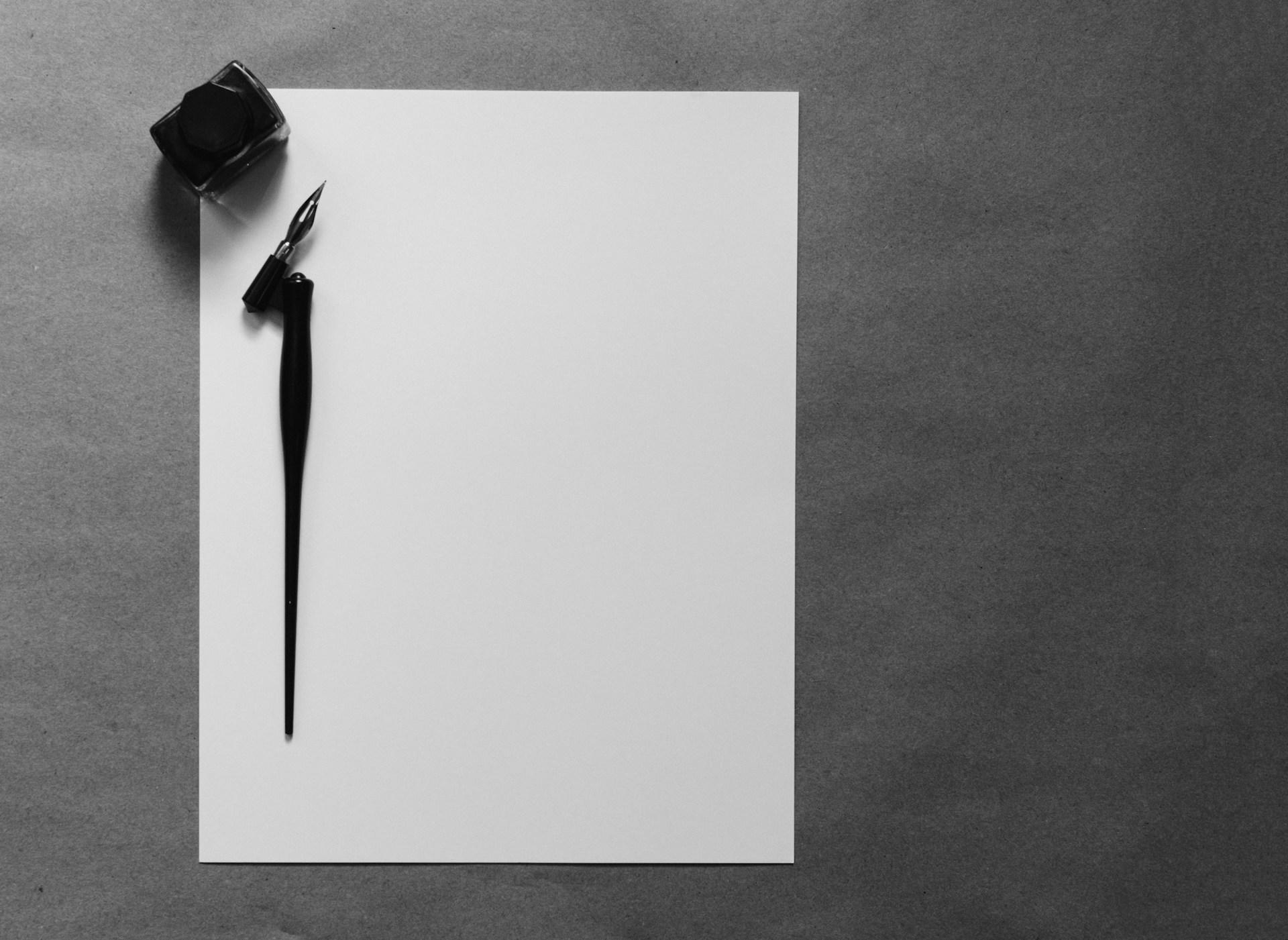 papier crayon page blanche