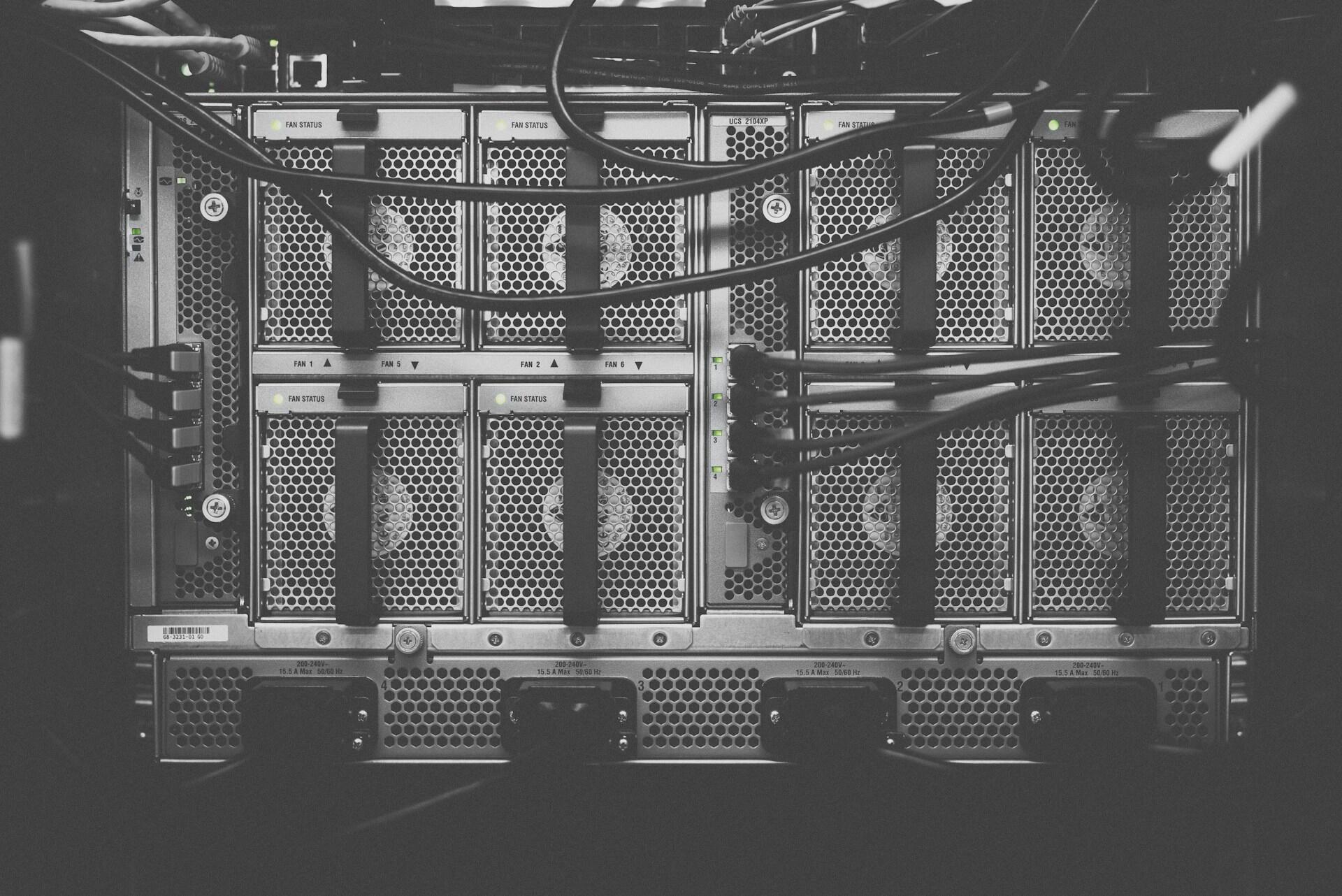 Centrale de données informatiques.