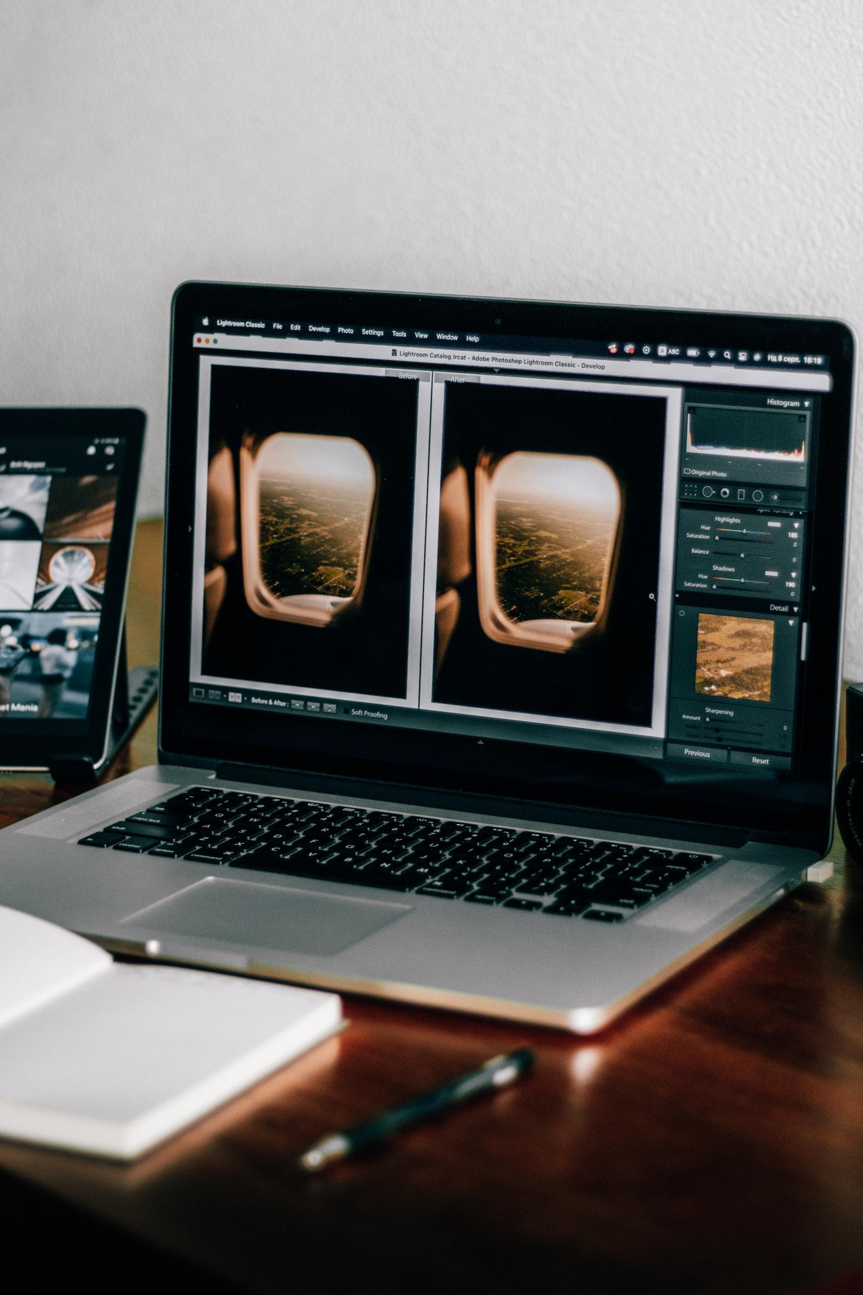 Une photo retouchée sur Lightroom