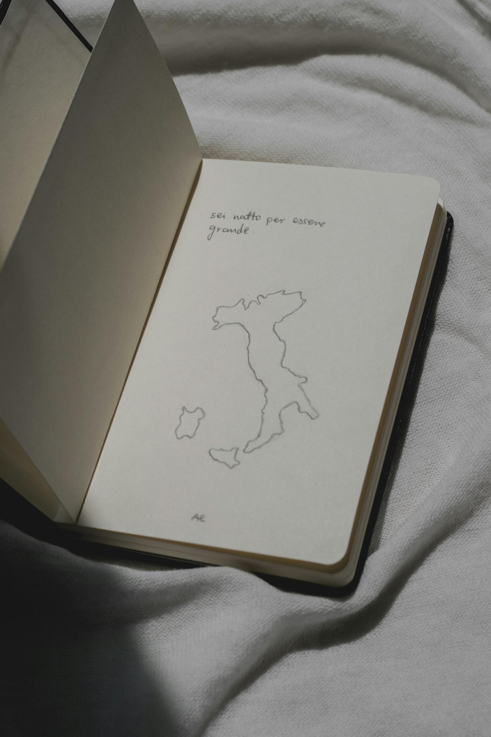 Italie carte dessinée