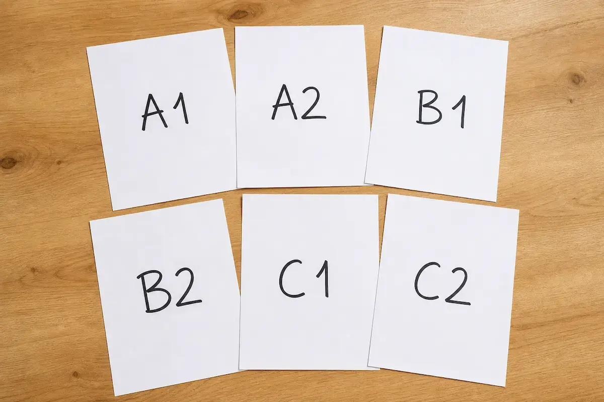 Le CECRL définit 6 niveaux : de A1 à C2