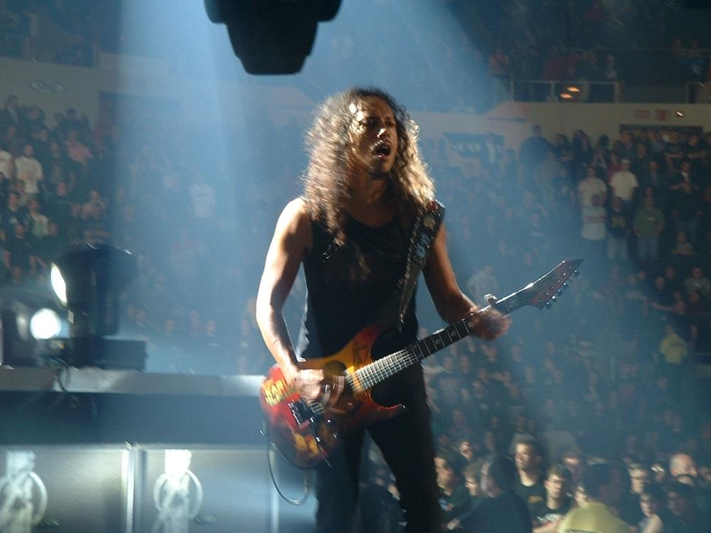 Hammett en uno de sus conciertos