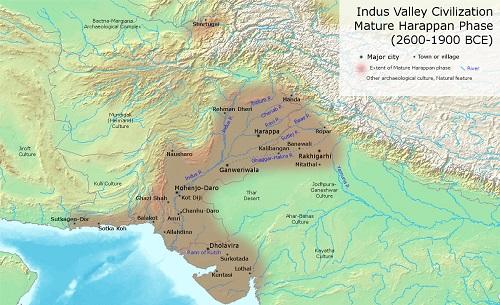 Mapa del Valle del Indo