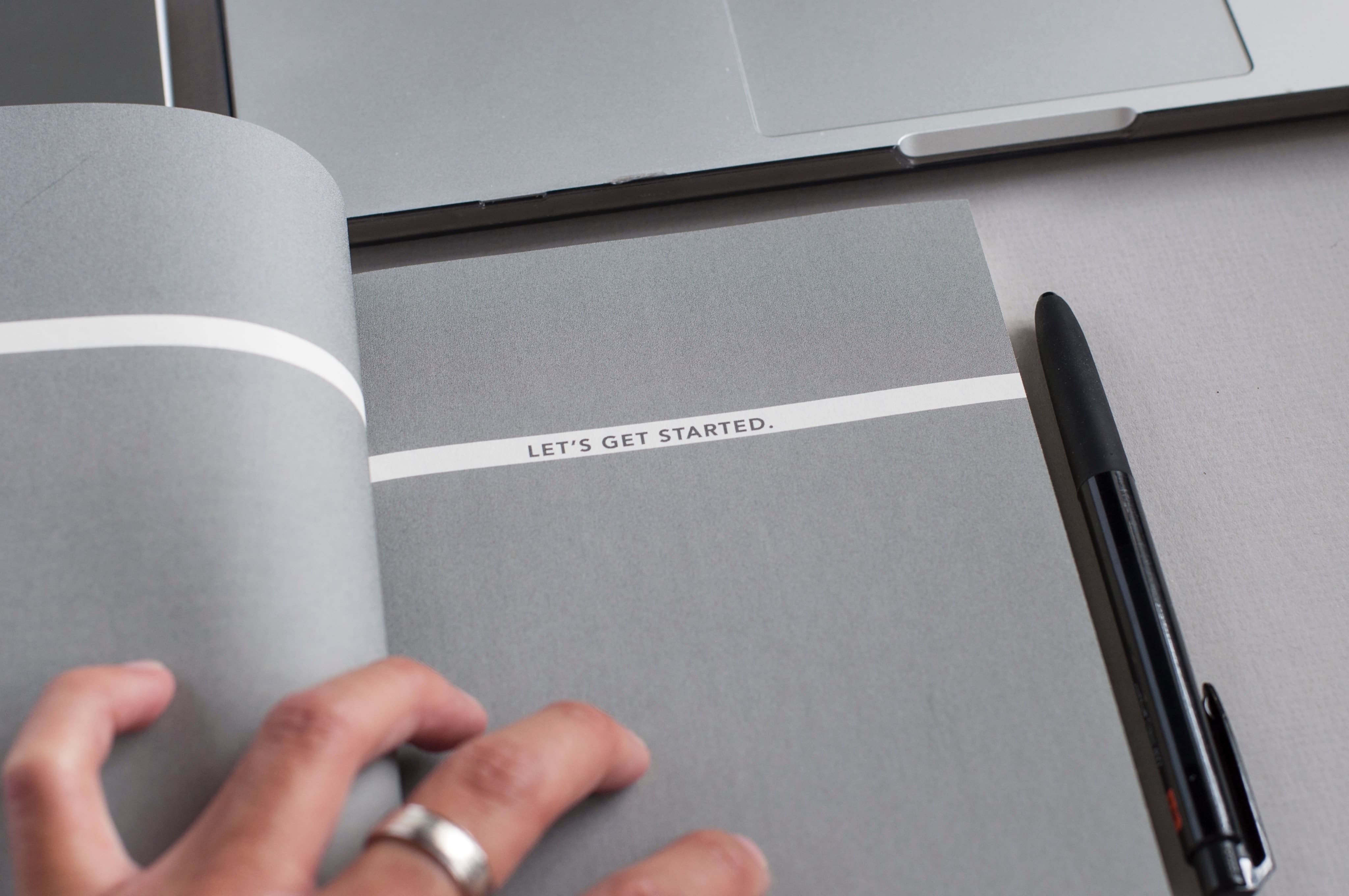Cuaderno con palabras en inglés