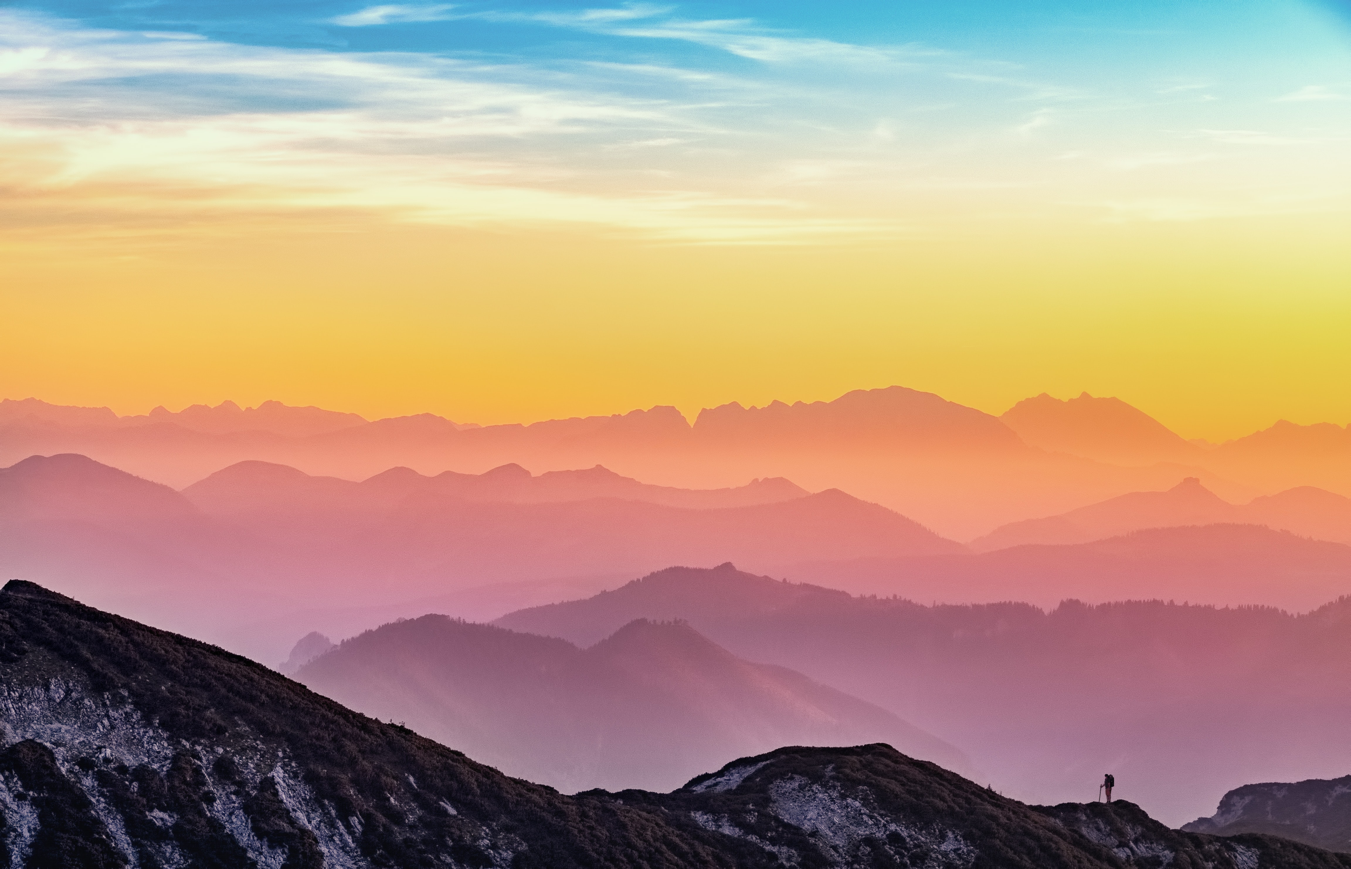 Montañas al atardecer