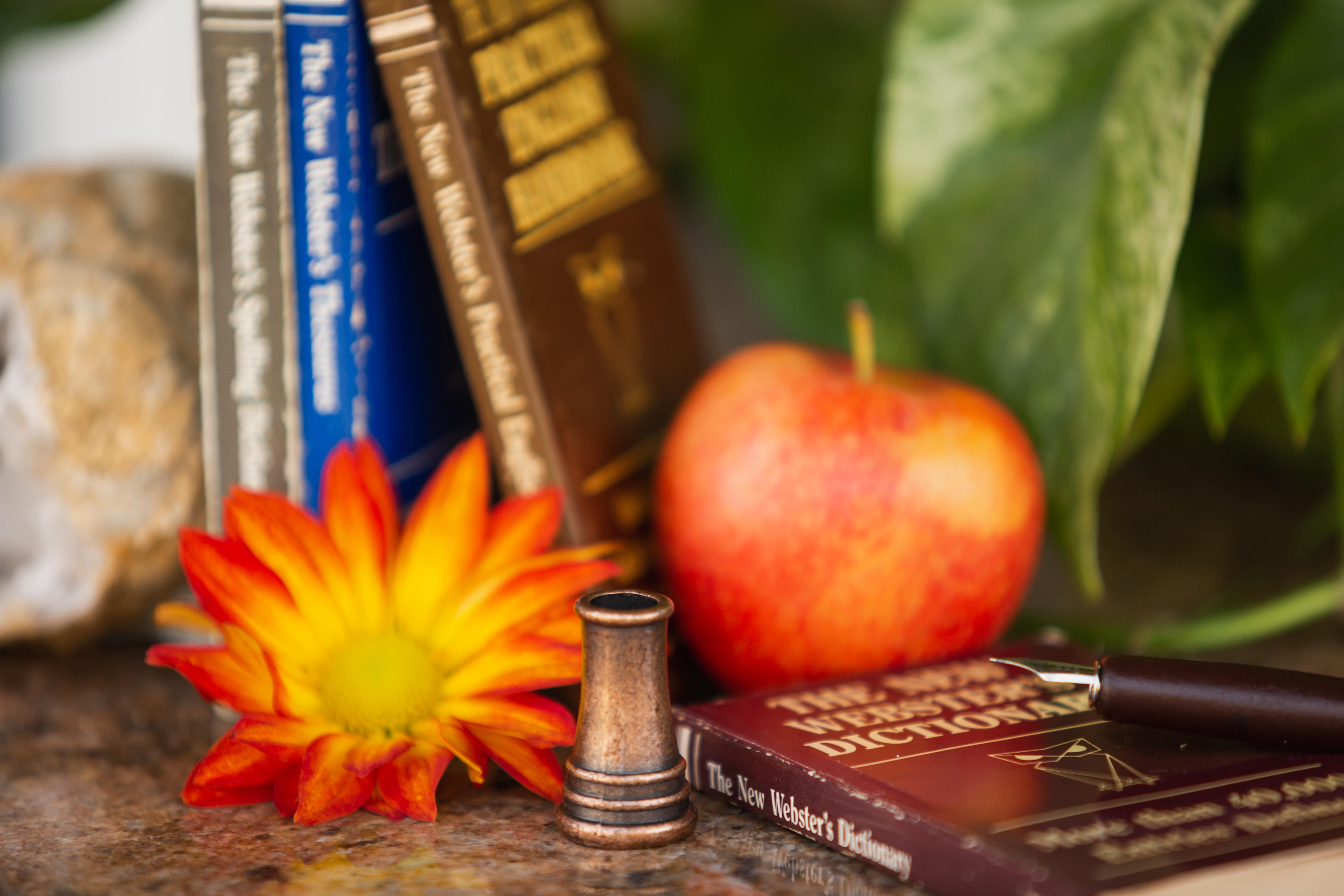 Libros en inglés apilados