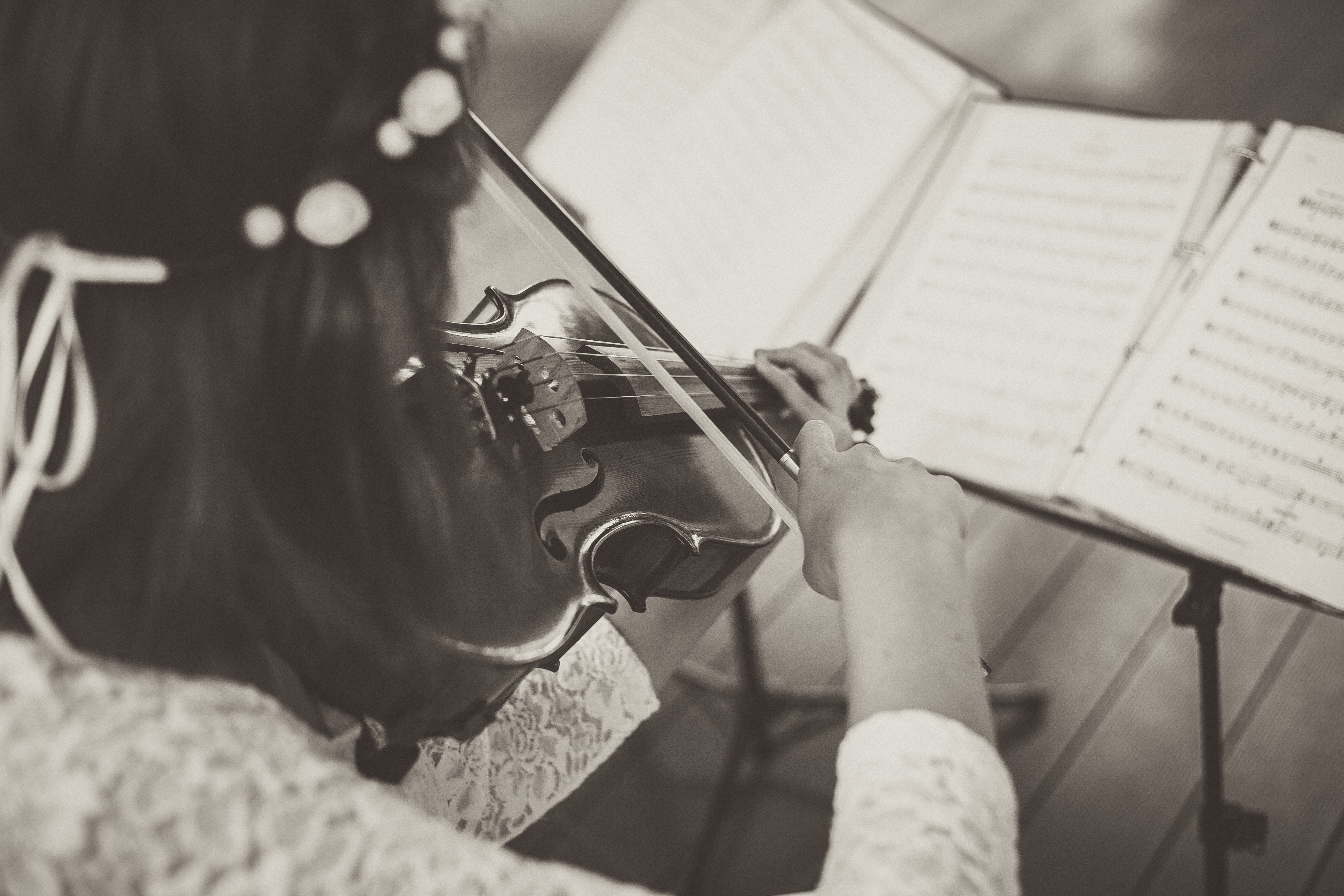 Lectura de partituras con violín