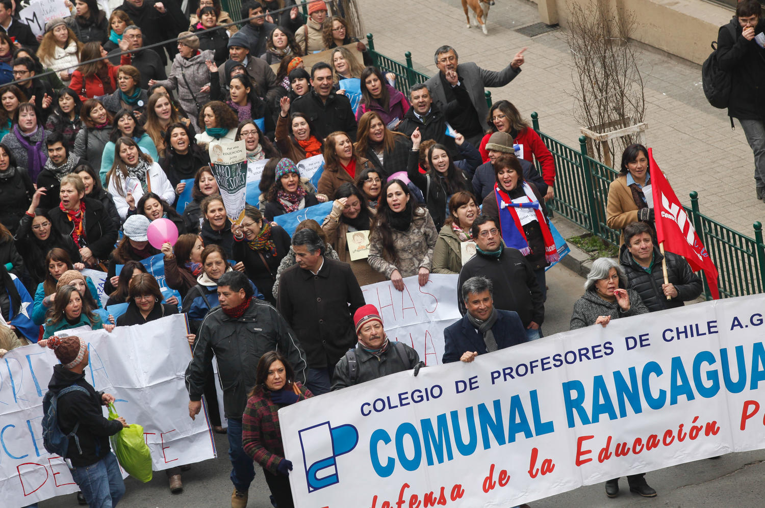 Movilización docente.