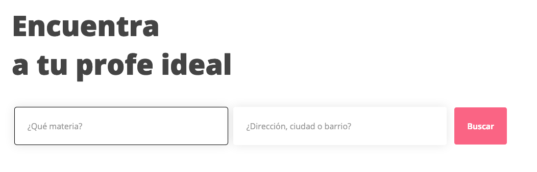 Caja de Búsqueda Superprof