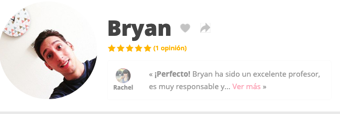 Perfil evaluación de Superprof