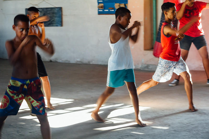 Clase boxeo Cuba