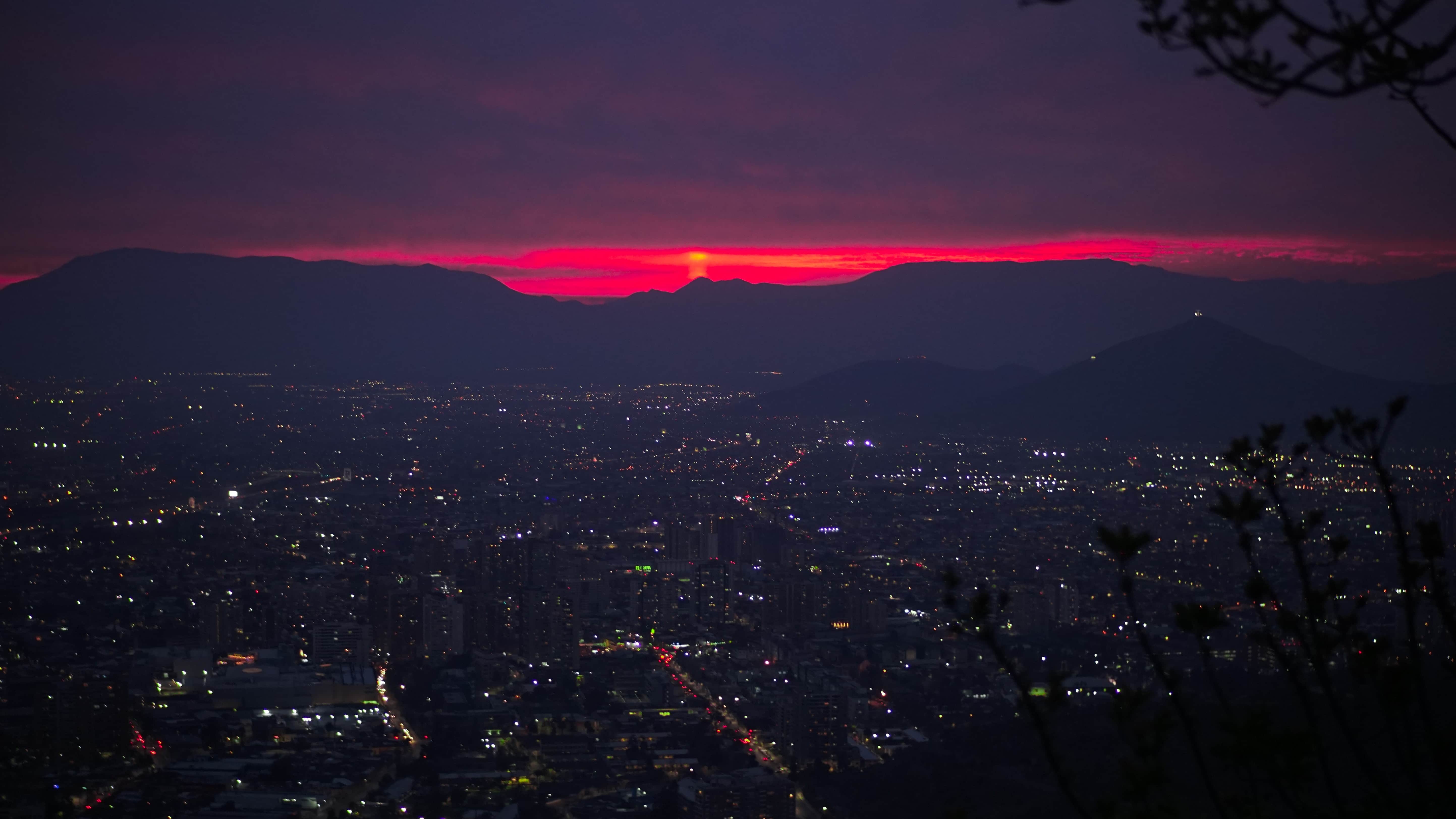 Atardecer en Santiago de Chile
