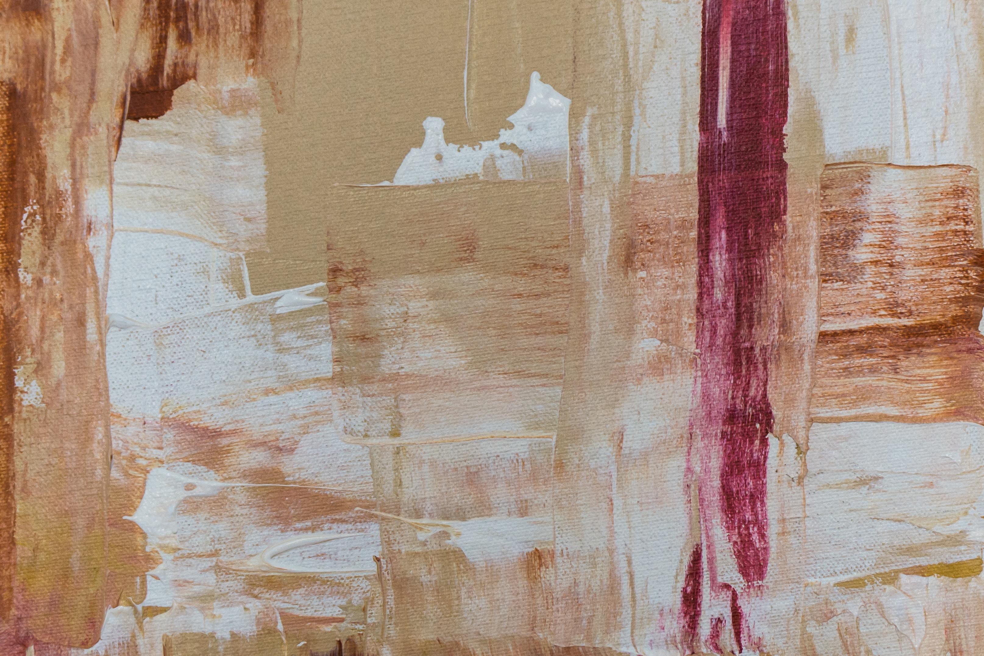 Lienzo con pintura abstracta