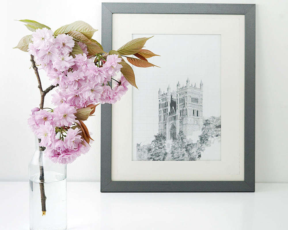 Pintura con marco de aluminio