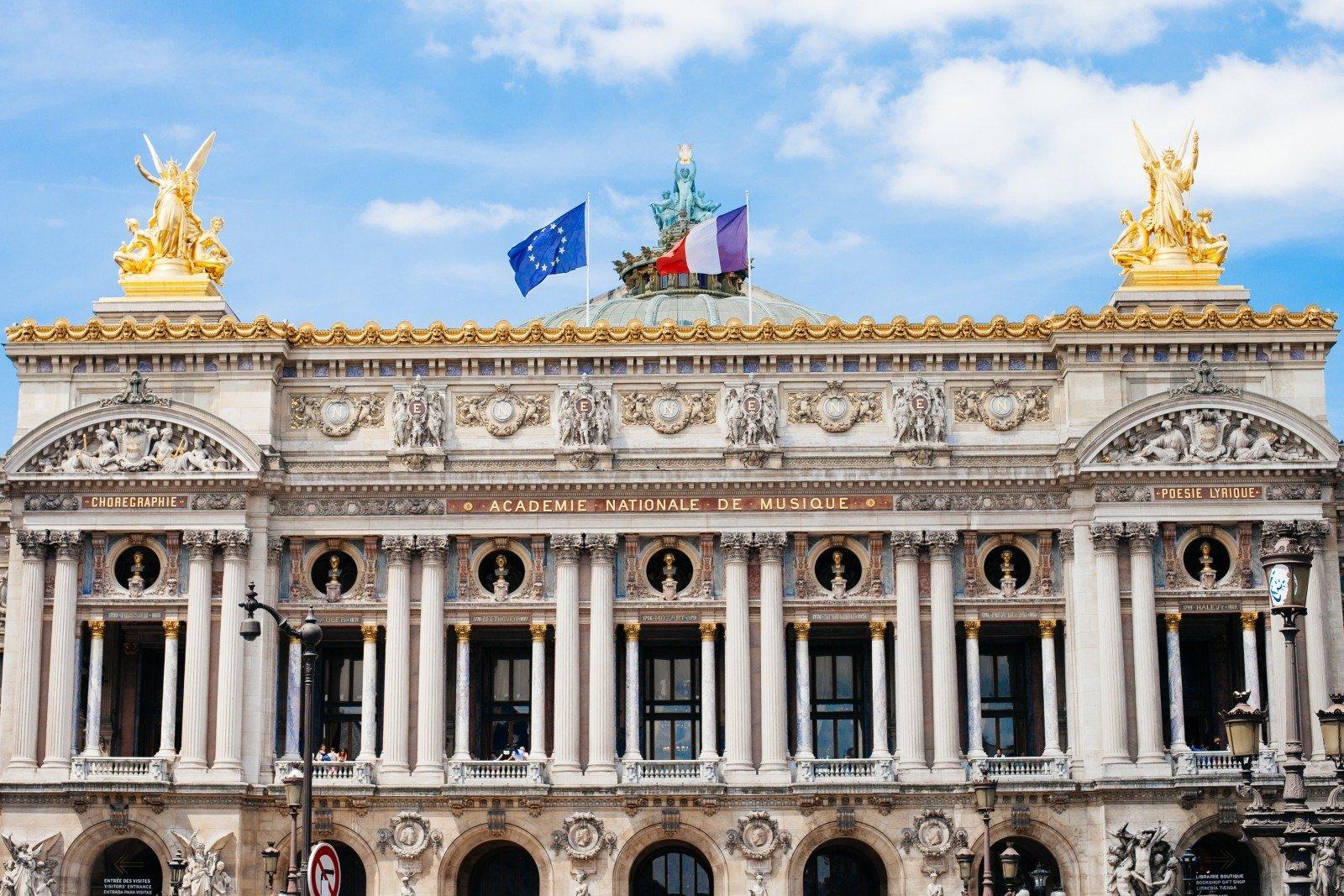 Fachada de la Academia de Música de París