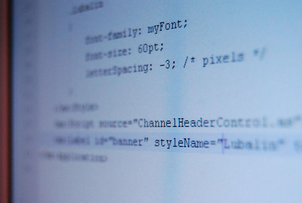 Código sobre fondo blanco