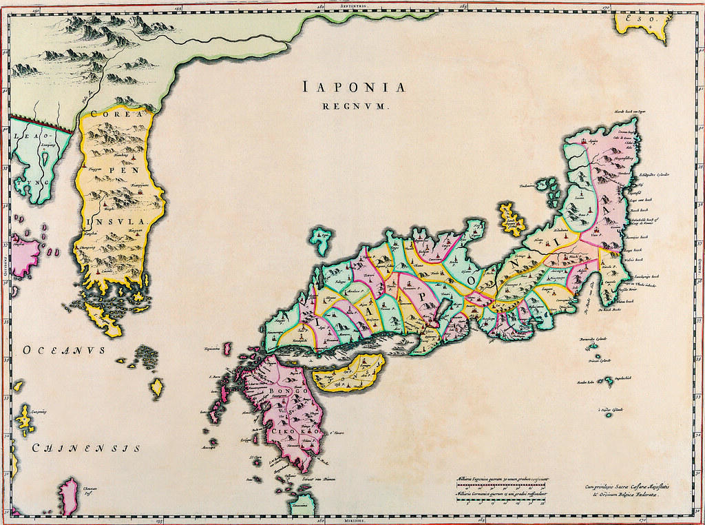 Mapa antiguo islas Japón