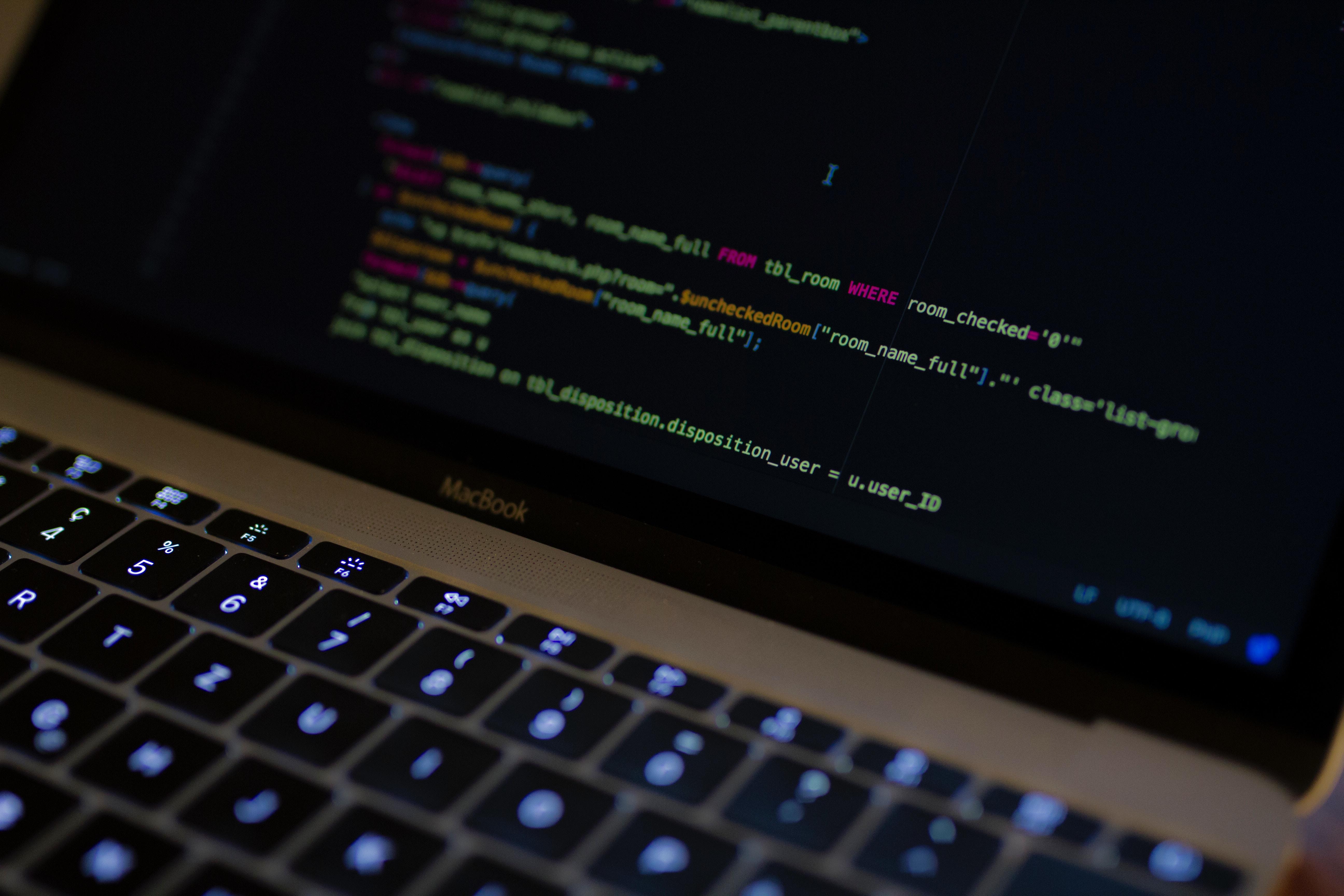 Código de programación en computador