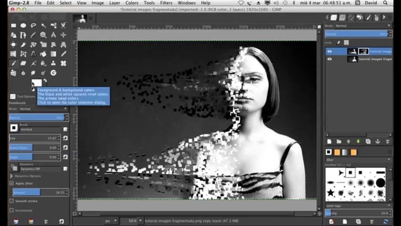 Efecto desvanecimiento en gimp
